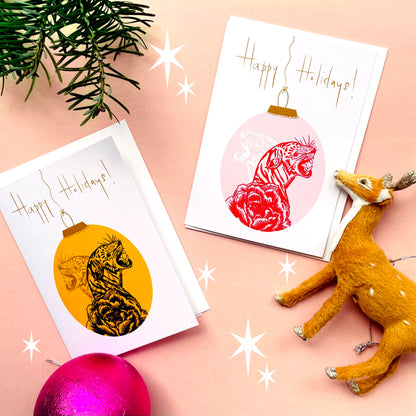 Tiger Happy Holidays Greeting Card