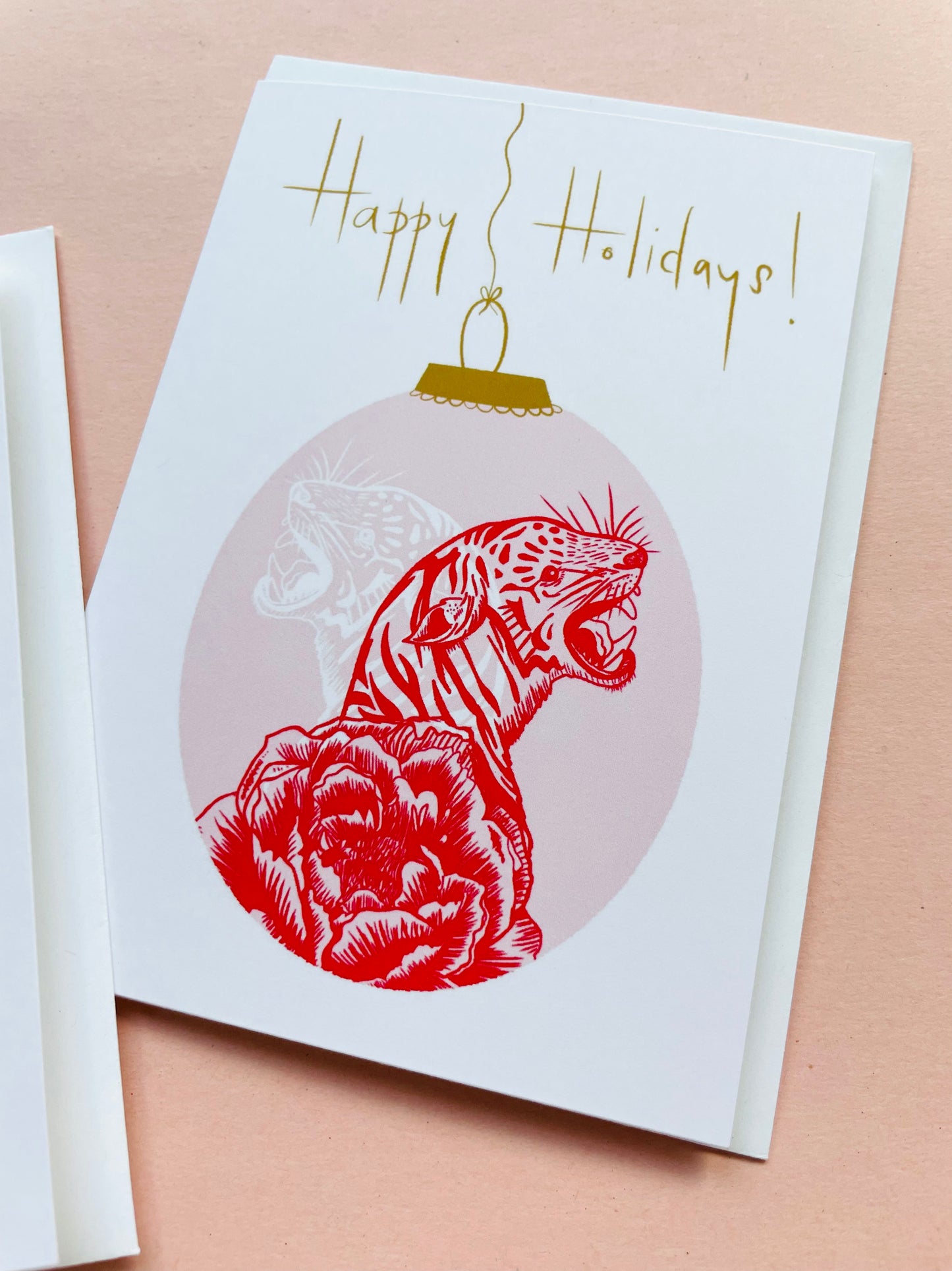 Tiger Happy Holidays Greeting Card