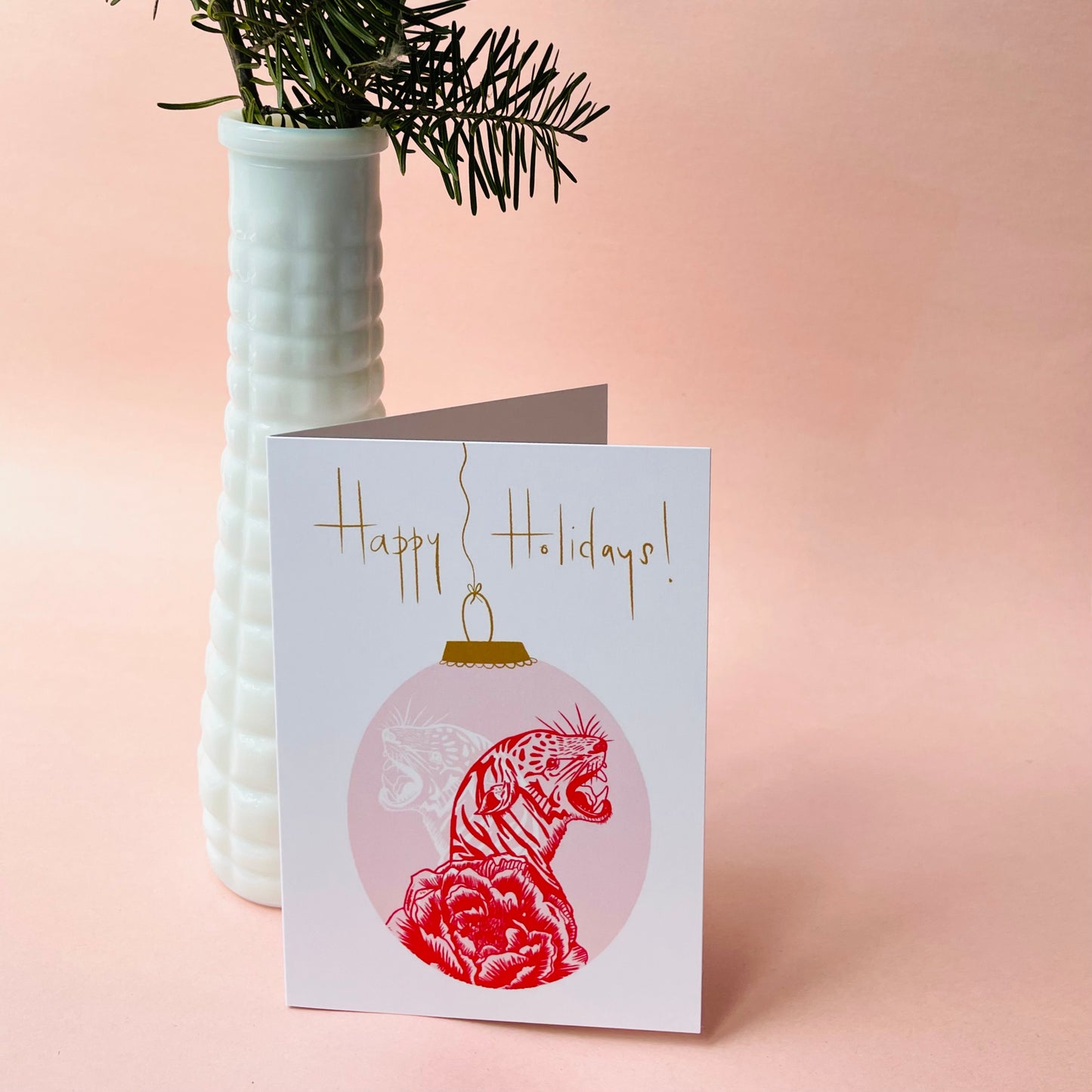 Tiger Happy Holidays Greeting Card