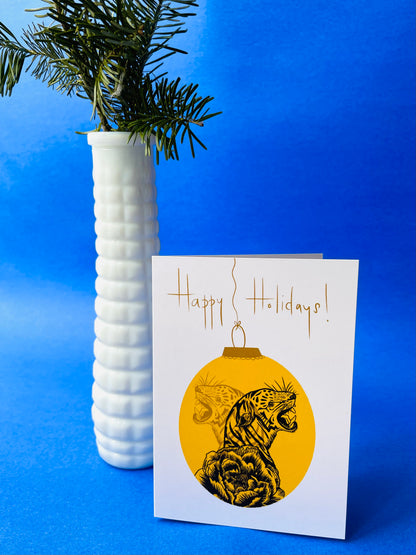 Tiger Happy Holidays Greeting Card