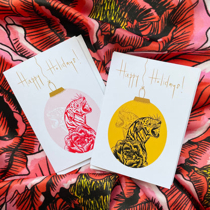 Tiger Happy Holidays Greeting Card