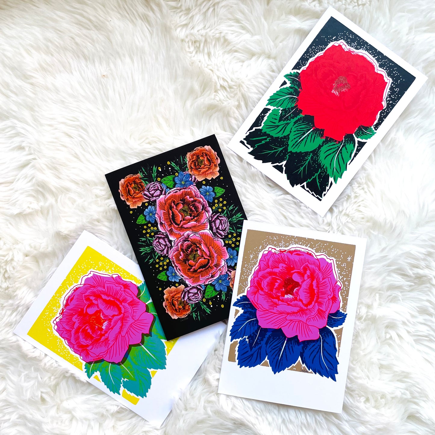 Peony Greeting Card