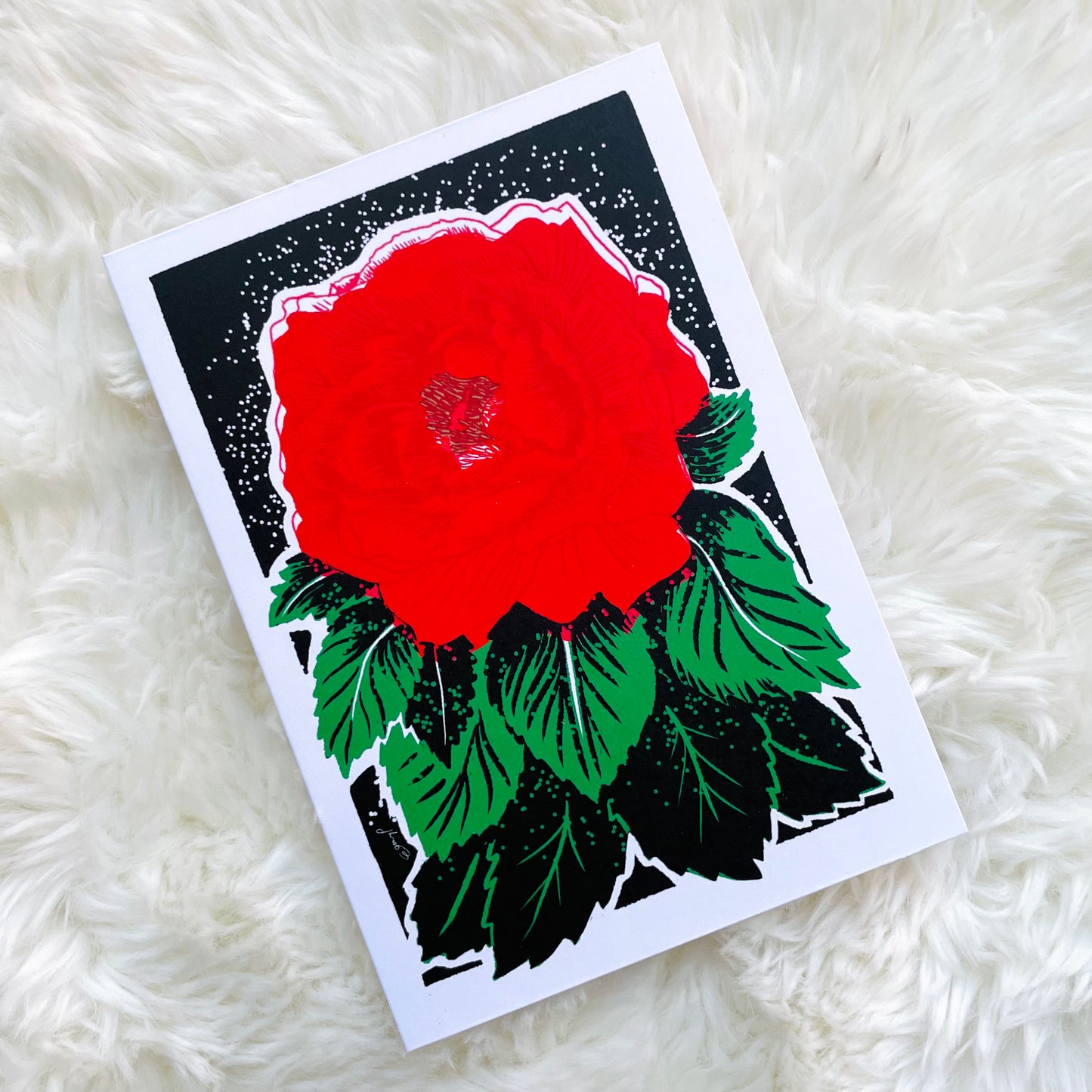 Peony Greeting Card