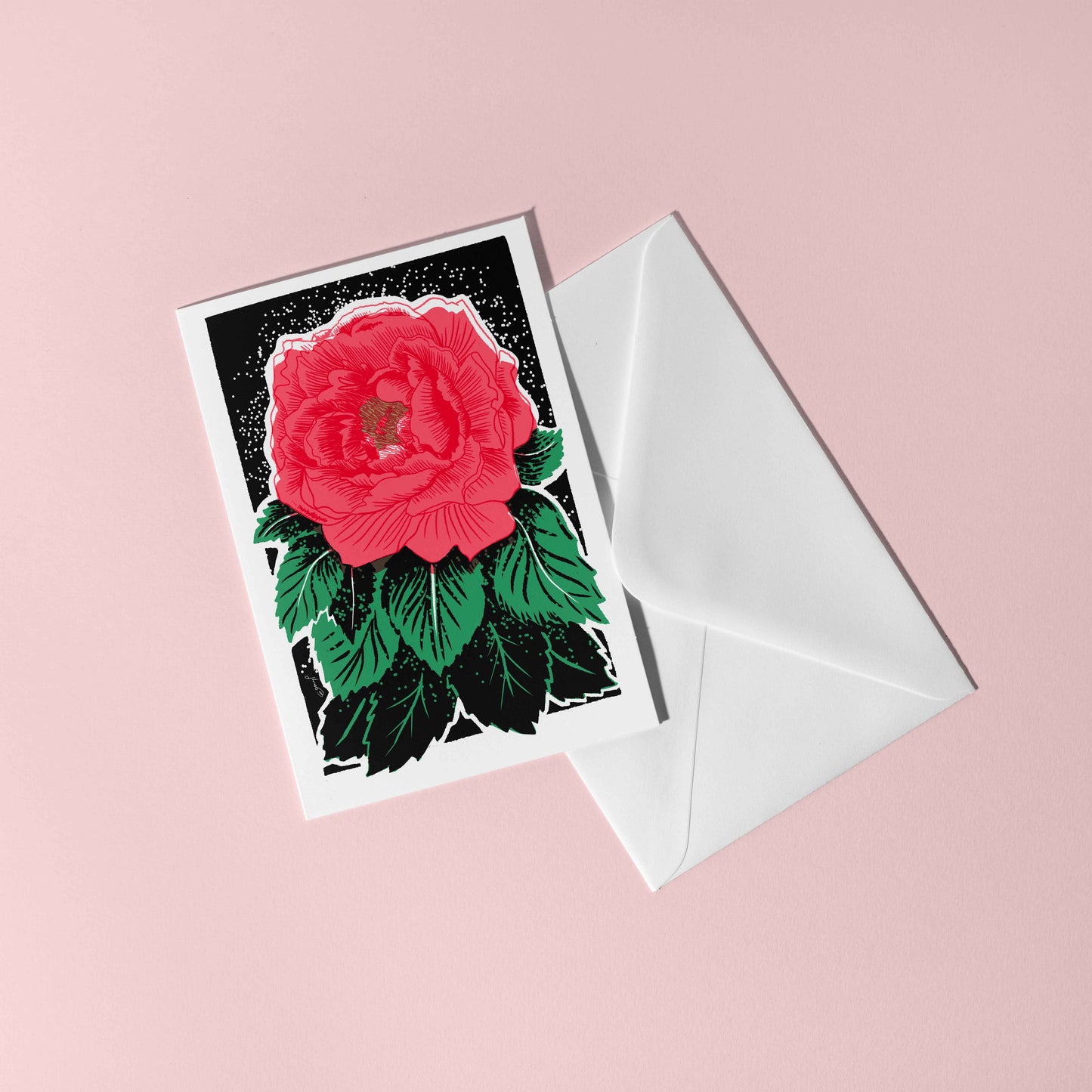 Peony Greeting Card