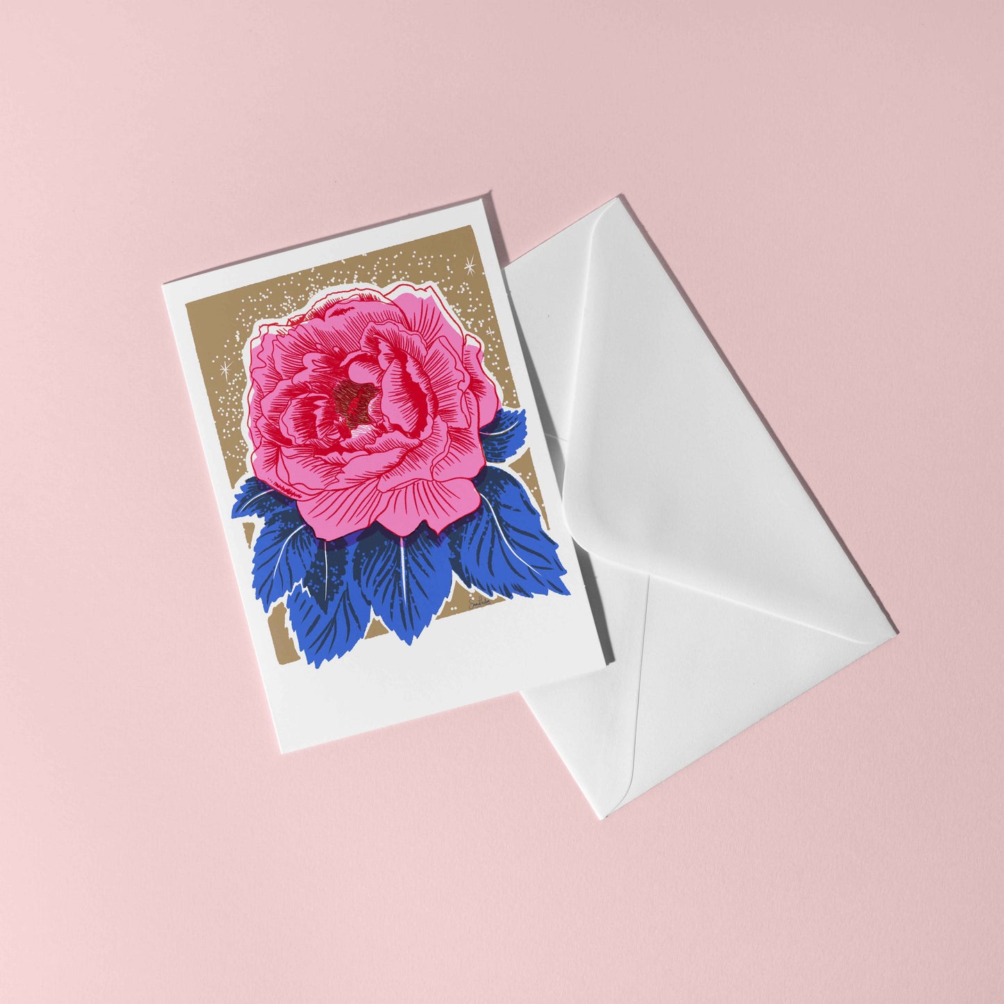 Peony Greeting Card