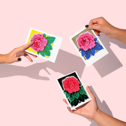 Peony Greeting Card