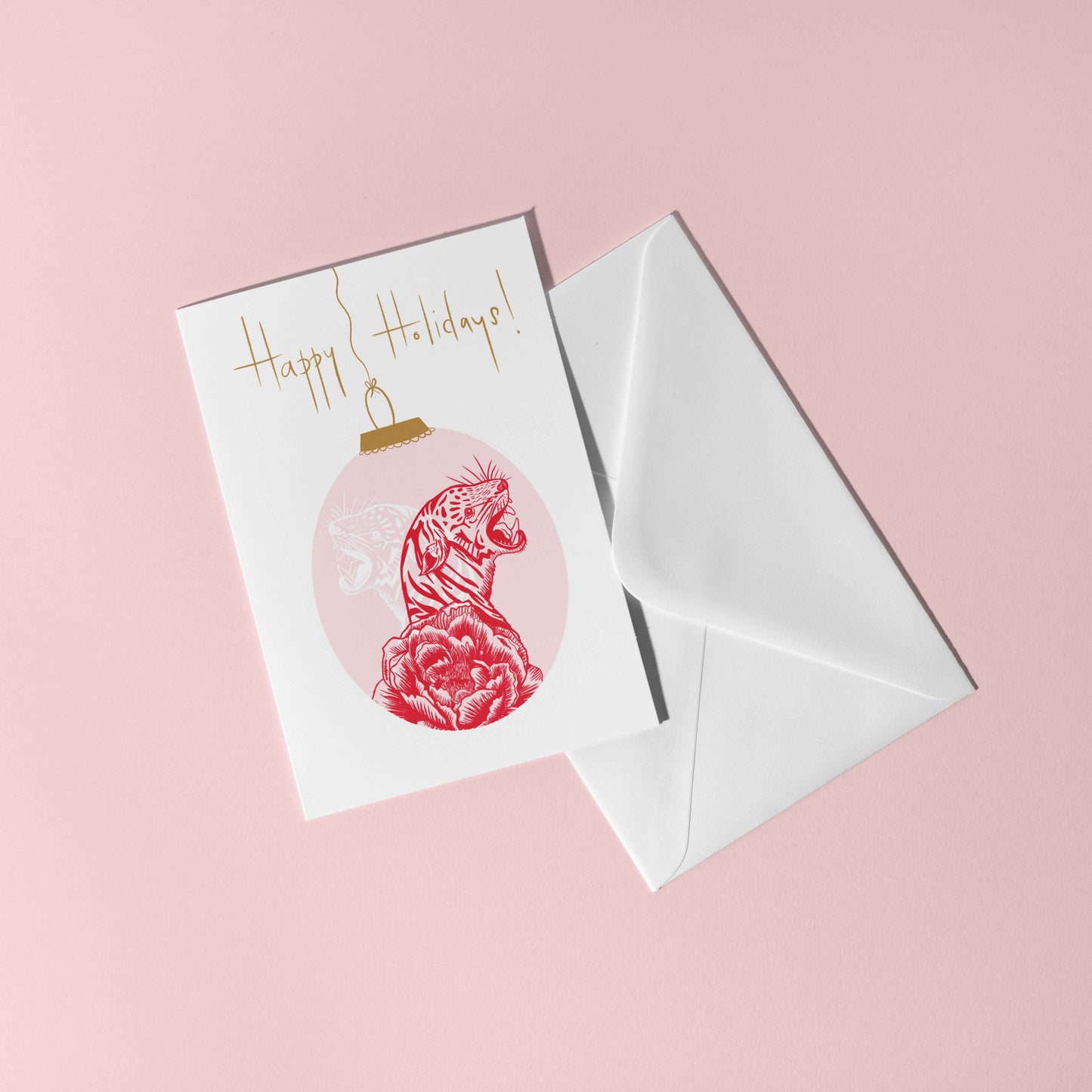 Tiger Happy Holidays Greeting Card