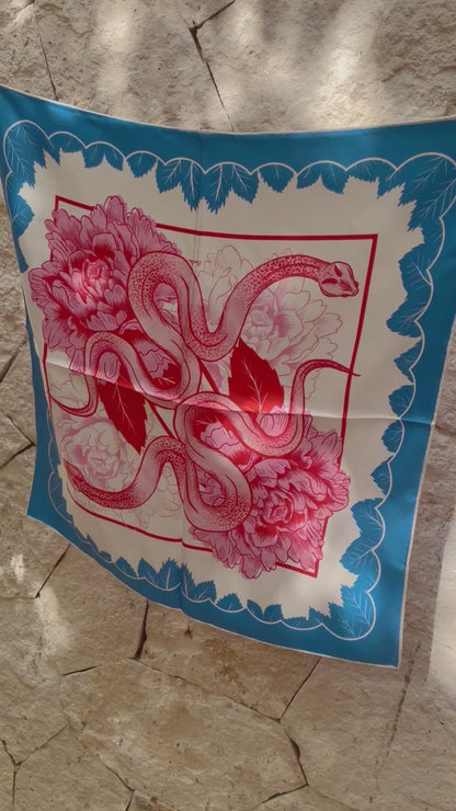 Heart of Glass 100% Silk Scarf